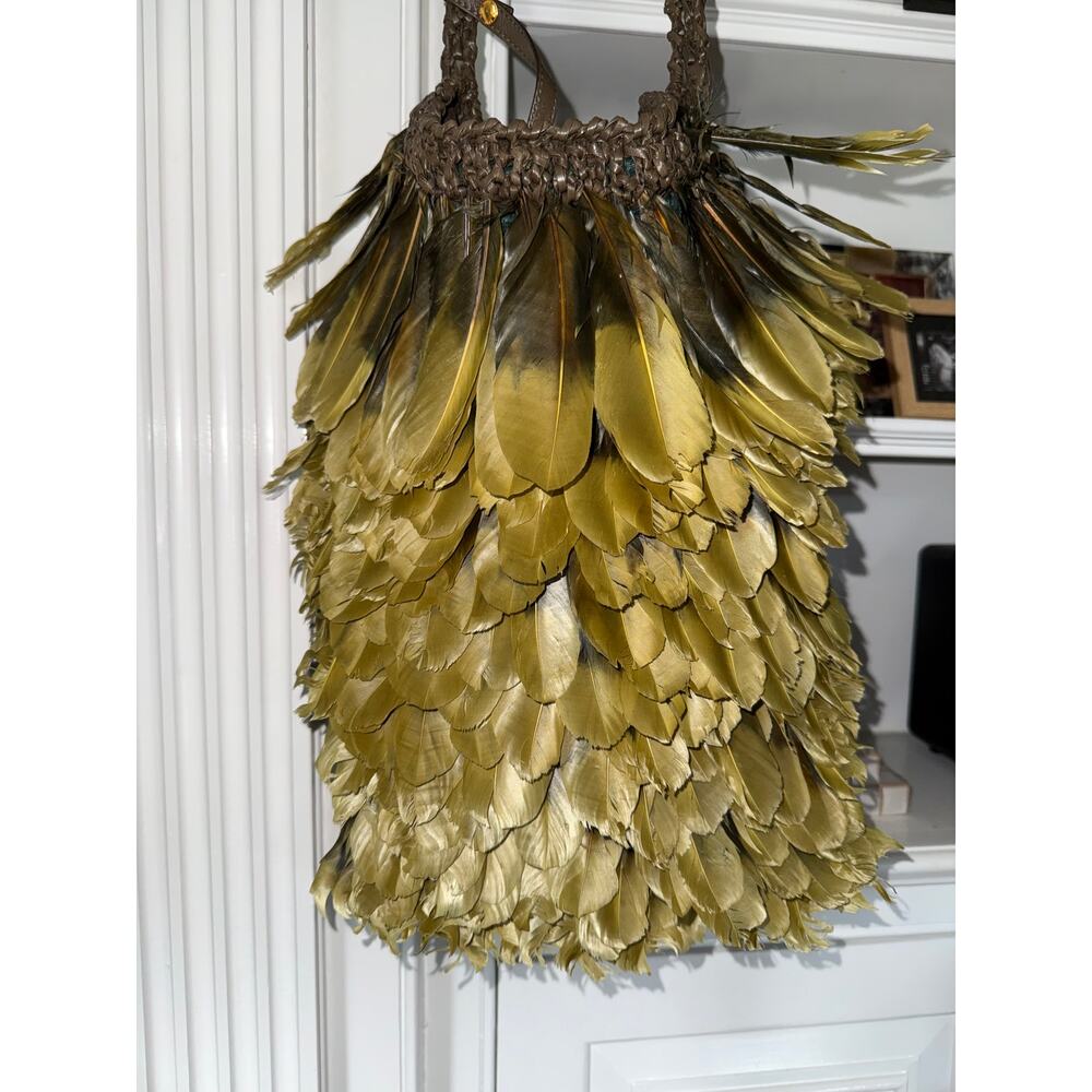 TOM FORD S/S 2014 Runway Feather Bag Crochet Crossbody - Picture 3 of 14